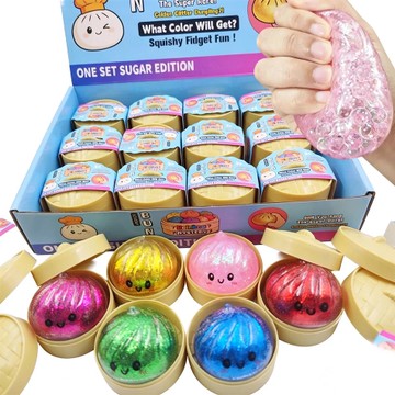 Mini Glitter Squishy Dumplings Squeeze Toys