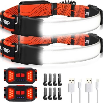 2-Pack Adelante LED Headlamp Flashlight, 1000LM